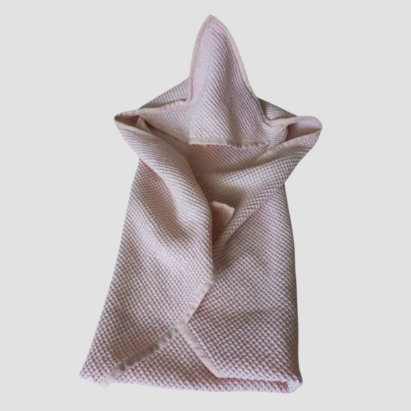 Cape de bain + gant de toilette - 100% coton - teinture botanique 100 % naturel