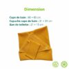 Cape de bain + gant de toilette - 100% coton - teinture botanique 100 % naturel- couleur jaune (4) Cape de bain + gant de toilette - 100% coton - teinture botanique 100 % naturel