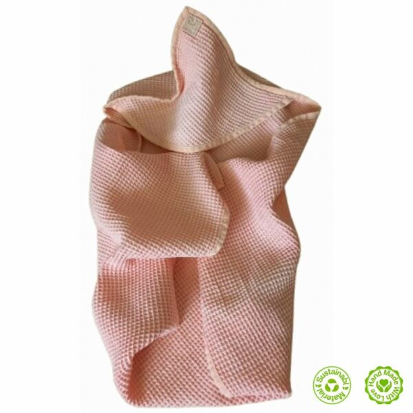 Cape de bain + gant de toilette - 100% coton - teinture botanique 100 % naturel