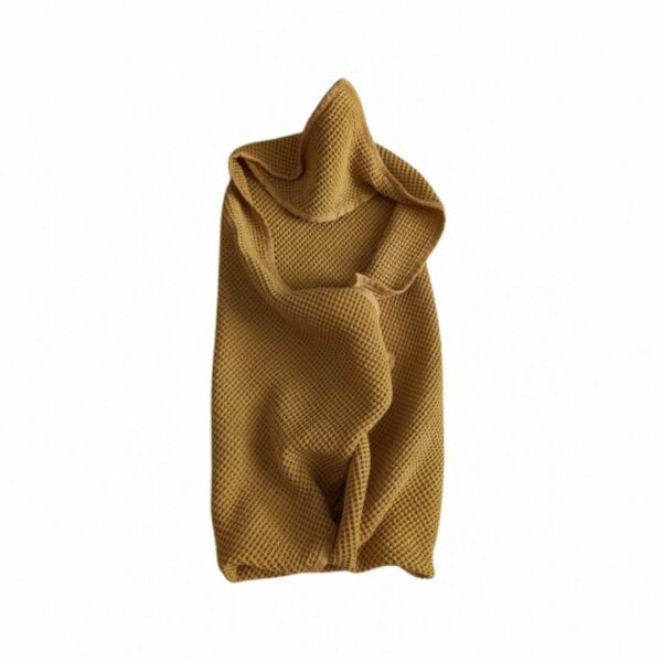 Cape de bain + gant de toilette - 100% coton - teinture botanique 100 % naturel- couleur vert