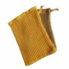 Cape de Bain Bébé Coton Gaufré Nid d’Abeille – Jaune – Gant de Toilette – Teinture Végétale Naturelle