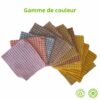 Cape de bain bébé en coton gaufré nid d’abeille jaune avec gant de toilette assorti et teinture végétale naturelle