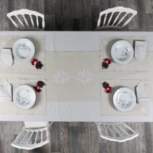 Coffret linge de table teinture végétale Gris Clair 14 pièces – LINEN COLOR