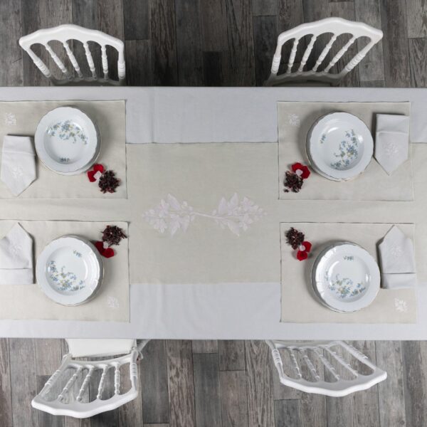 Coffret linge de table teinture végétale Gris Clair 14 pièces – LINEN COLOR