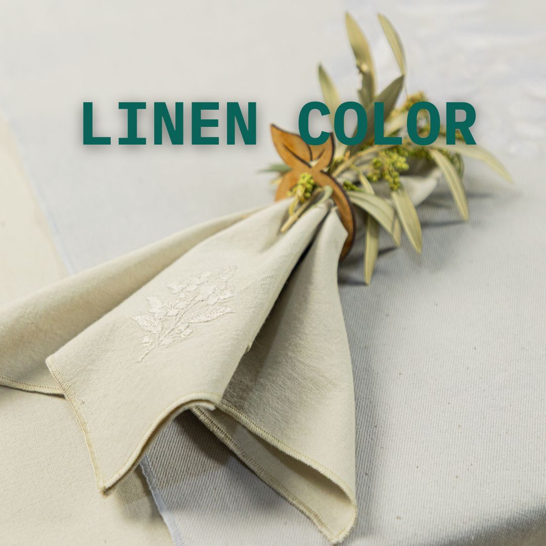 Home linen and table linen textiles by Linen Color, natural dyed sustainable household textiles