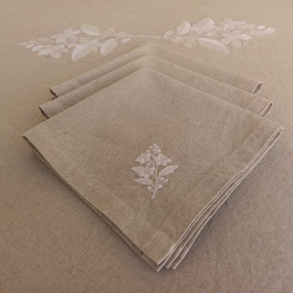 nappe-de-table-lin-coton-grège-linen-color (2) Nappe de table lin coton teinture végétale Grège – LINEN COLOR