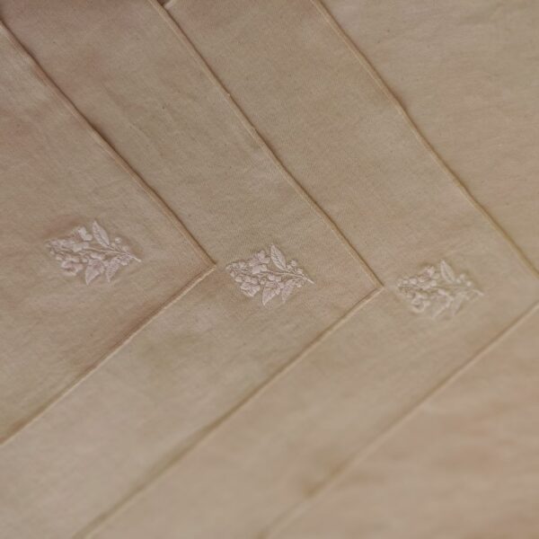 set-de-table-lin-coton-grège-linen-color (2) Set de table denim coton teinture végétale Grège – LINEN COLOR