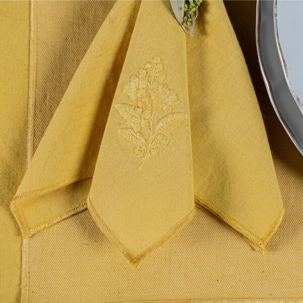 seviette-de-table-toile-de-coton-teinture-naturelle-jaune-moutarde-doré-linen-color (7) Serviette de table toile de coton teinture naturelle Jaune Moutarde Doré – LINEN COLOR