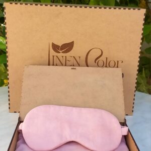Coffret-masque-de-sommeil-taie-oreiller-teinture-naturelle-100-coton-couleur-rose-1-